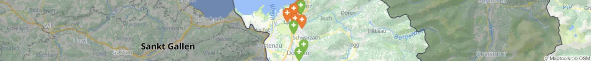 Kartenansicht für Apotheken-Notdienste in der Nähe von Bildstein (Bregenz, Vorarlberg)